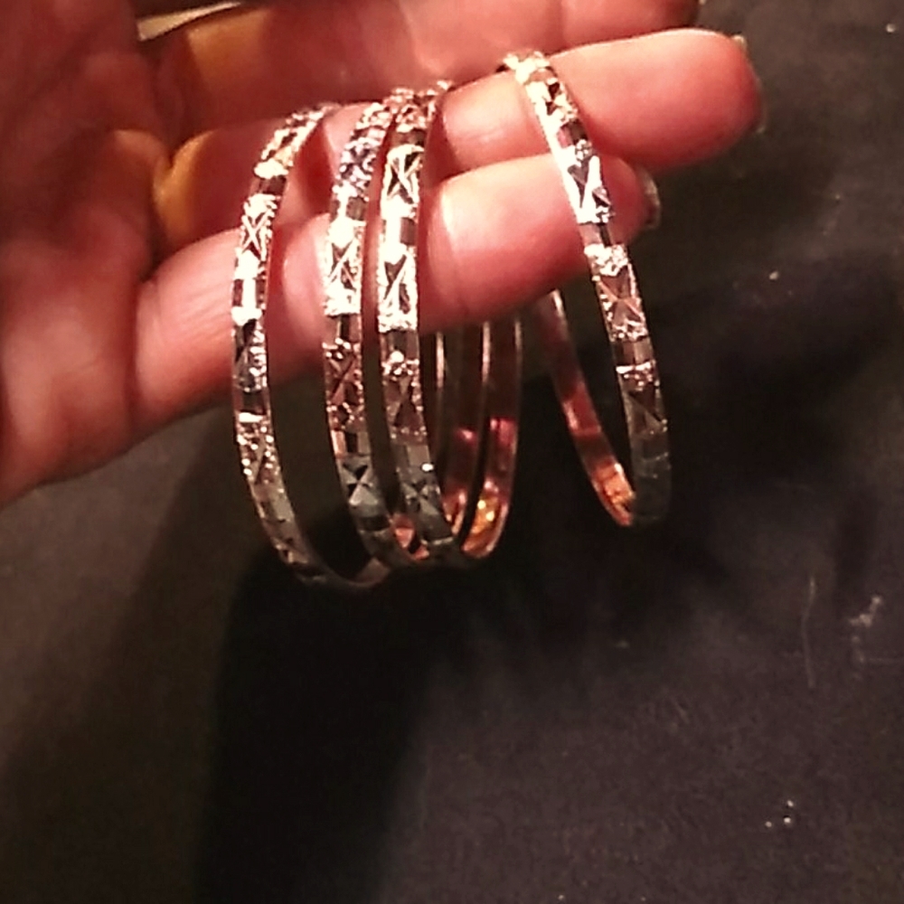 Gold filled bangles brand new super cute